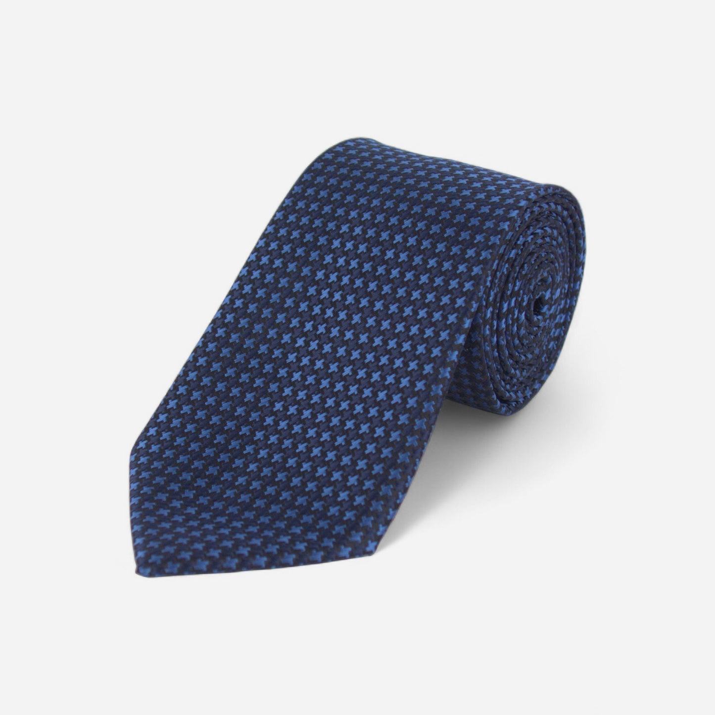 Marineblått mønstrete slips