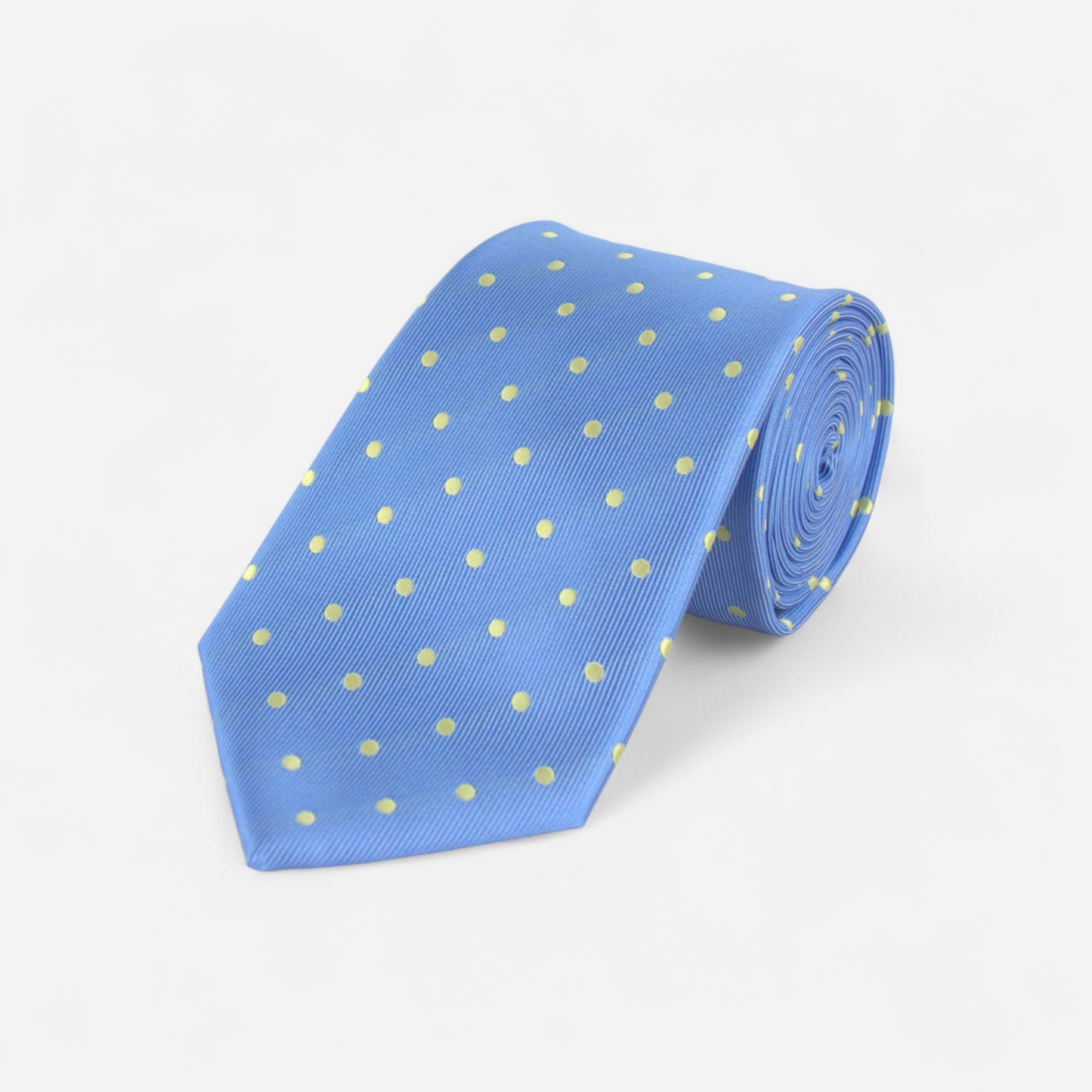 Blått prikkete slips