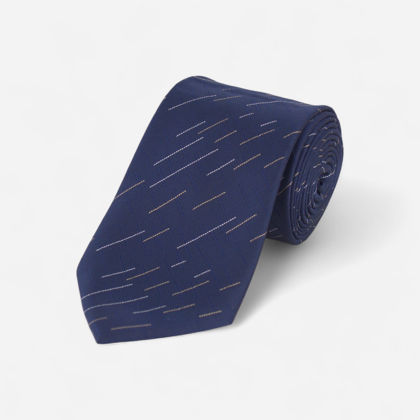 Marineblått stripete slips