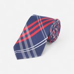 Blått rutete slips
