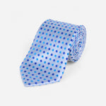 Blått prikkete slips