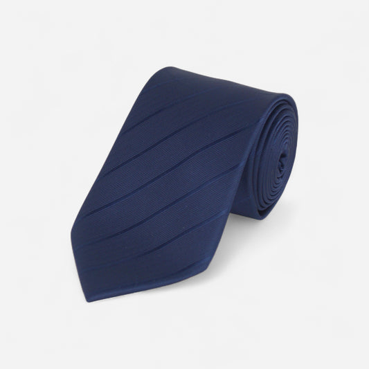 Marineblått stripete slips